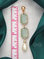 The Mirror Image- Golden Embellished Earrings