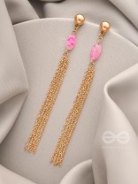The Lava Stone- Golden Embellished Earrings