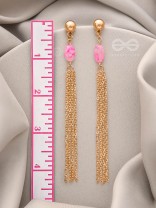 The Lava Stone- Golden Embellished Earrings