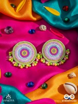 Dhriti- The Mythical Garden- Mirror, Resham and Sequins Embroidered Earrings