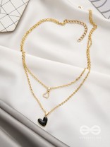 The Heart's Reflection- Golden Embellished Necklace With Anti-Tarnish Coating 