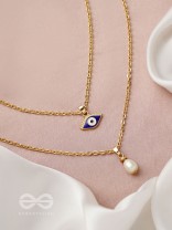 The Eye Candy- Golden Embellished Necklace With Anti-Tarnish Coating 