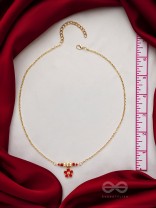 Rose N Thorns- Golden Embellished Necklace With Anti-Tarnish Coating 