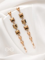 The Party Piece- Golden Embellished Earrings
