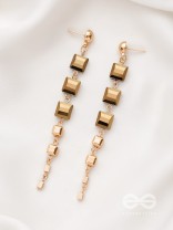 The Party Piece- Golden Embellished Earrings
