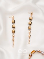 The Party Piece- Golden Embellished Earrings