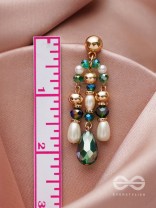 The Ever'green' Beauty- Golden Embellished Earrings