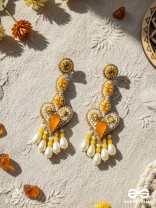 Aatapya- The Glorious Sunshine- Pearls and Stones Embroidered Earrings