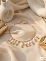 The Rainmaker- Golden Embellished Necklace With Anti-Tarnish Coating 