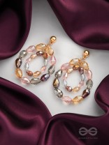 The Pebble Paths- Golden Embellished Earrings