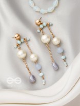 The Rain Shower- Golden Embellished Earrings