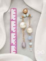 The Rain Shower- Golden Embellished Earrings