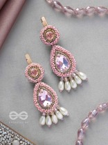 Aarakta- The Pink Beauty- Pearls and Stones Embroidered Hair Clips