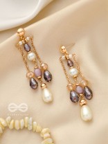 The Crystal Chandelier- Golden Embellished Earrings