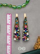 Vasnya- Exquisitely Precious- Stones, Glass Beads and Zari Embroidered Hair Clips