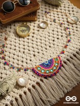 Aatapya - The Bright Sunshine - Mirrors, Resham And Beads Hand Embroidered Neckpiece