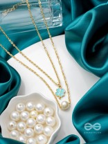 The Clover Field- Golden Layered Necklace With Anti-Tarnish Coating 