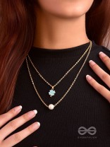 The Clover Field- Golden Layered Necklace With Anti-Tarnish Coating 