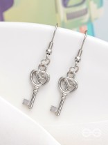 Locke & Key- Silver Earrings