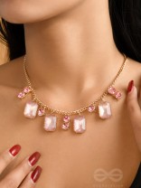 The Garden Of Evening Mists- Golden Embellished Necklace With Anti-Tarnish Coating 