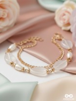 The Crystal Wave- Golden Embellished Bracelet