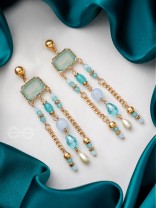 The Golden Dew- Golden Embellished Earrings