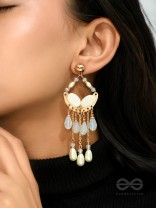 The Moon Crib- Golden Embellished Earrings