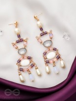 The Slender Figurine- Golden Embellished Earrings