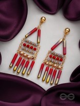 The Red Sea- Golden Embellished Earrings