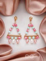 The Wonder Triangle- Golden Embellished Earrings