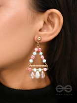 The Wonder Triangle- Golden Embellished Earrings