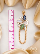 The Floral Vine- Golden Embellished Earrings