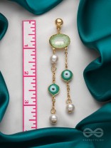 The Rain Cloud- Golden Embellished Earrings