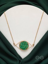 The Starry Eyed- Golden Embellished Necklace With Anti-Tarnish Coating 