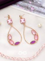 The Spring Leaves- Golden Embellished Earrings