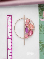 The Half Moon- Golden Embellished Earrings