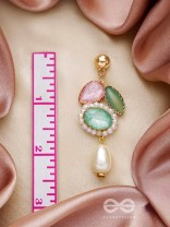 Rose n Petals- Golden Embellished Earrings