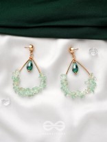 The Frosted Forest- Golden Embellished Earrings