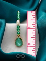 The Sea Tempest- Golden Embellished Hook Earrings