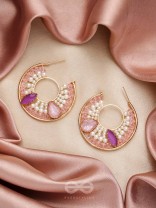 The Eyes of Heaven- Golden Embellished Earrings