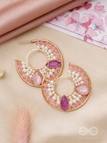 The Eyes of Heaven- Golden Embellished Earrings
