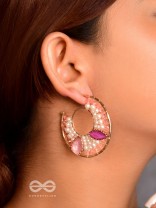 The Eyes of Heaven- Golden Embellished Earrings