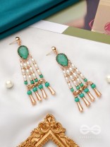 The Fairy'tails'- Golden Embellished Earrings