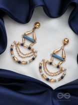 The Bronze Chandelier- Golden Embellished Earrings