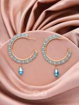 The Rainy Cloud- Golden Embellished Earrings
