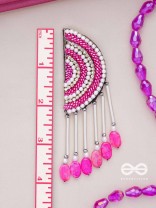 Tamarasi - The Lotus Pond - Beads And Cutdana Hand Embroidered Earrings