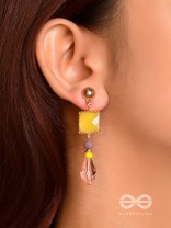 The Springtide- Golden Embellished Earrings