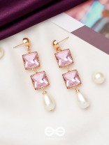 The Orchid Vine- Golden Pearl Earrings