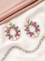 The Lilac Wreath- Golden Embellished Earrings