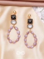 The Lavender Loop- Golden Embellished Earrings